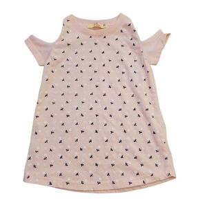 Just Tees Girls Toddlers Cold Shoulder Top Pink 2T‎
